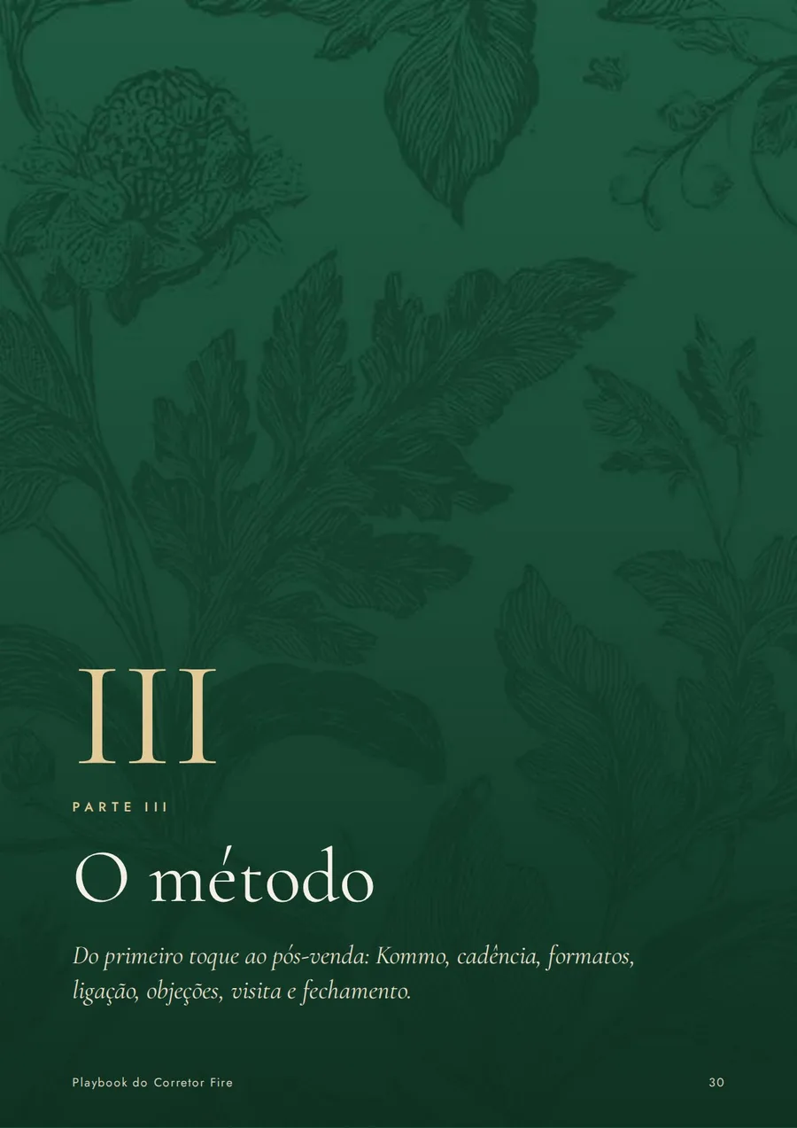 Capa da Parte III: o método